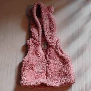 Carter's Pink Fuzzy Hooded Vest for Kids